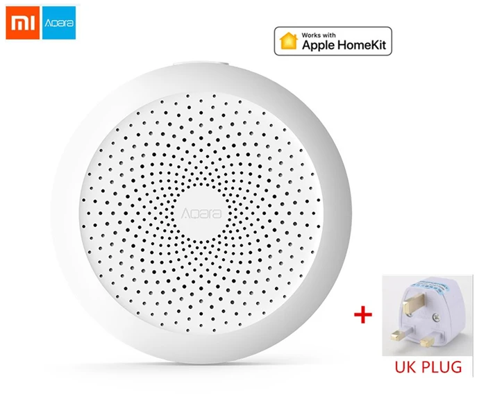 add UK plug Xiao mi jia Aqara концентратор mi шлюз с RGB светодиодный ночной Светильник умный рабочий с Apple Homekit mi home приложение умный дом центр - Комплект: add UK plug