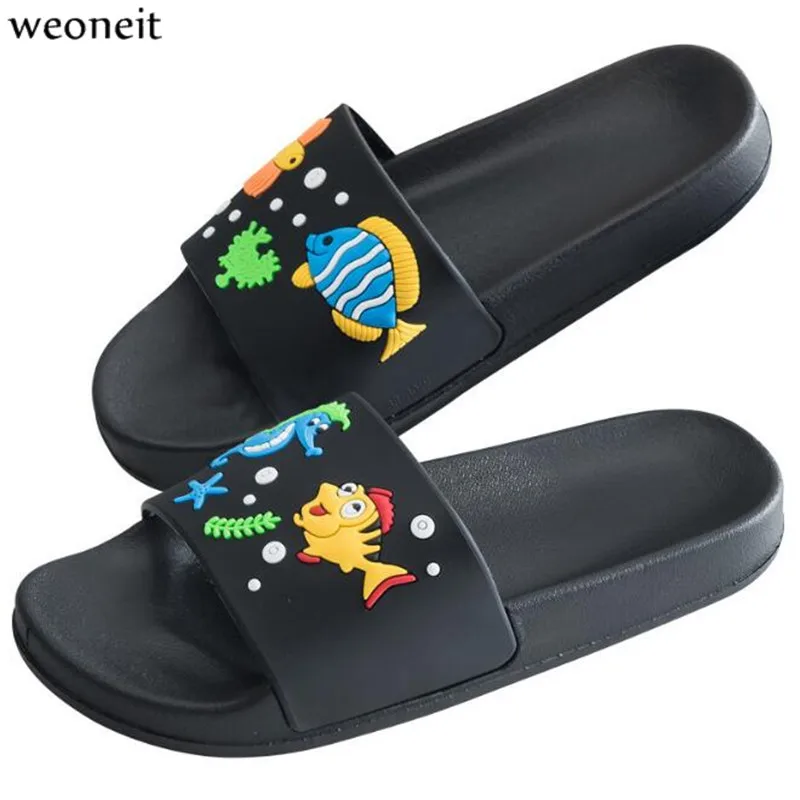 Weoneit/летние одинаковые тапочки для всей семьи папы мамы и детей Нескользящие