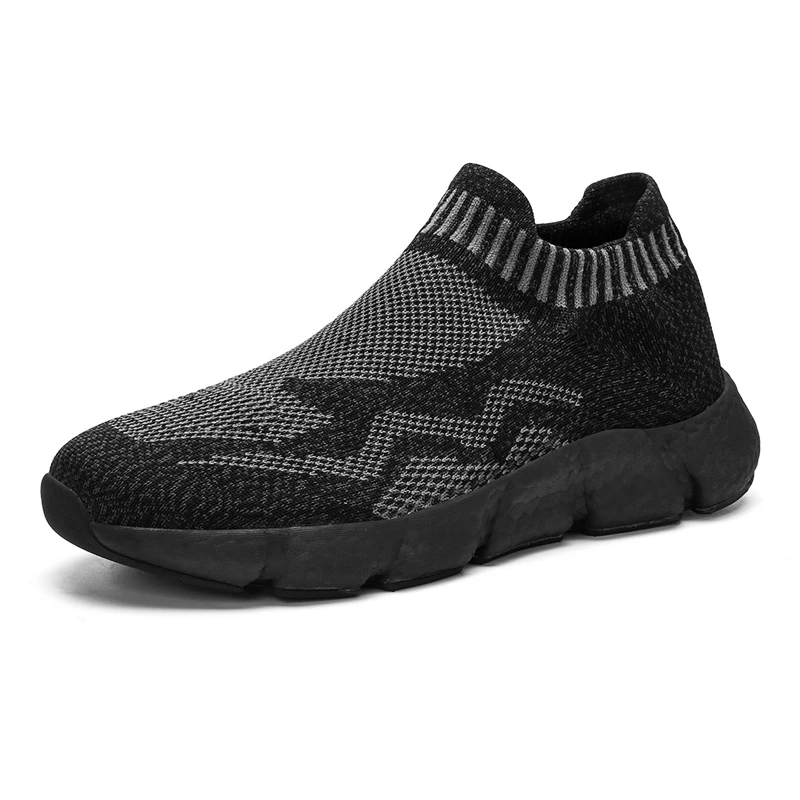 

2021Summer Men's Net Casual Breathable Shoes Soft Bottom Casual Fashion Trend Soft Sole Outdoor Men's Shoes Black