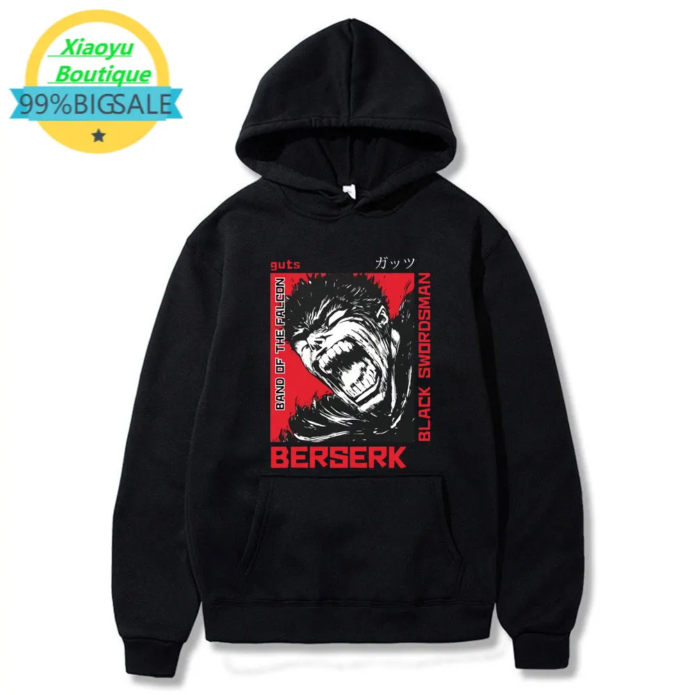 

Japanese Anime Dark Berserk Guts Hoodie Sweatshirt 2021 Hipster Print Male Hooded Sweatshirts Men Women Funny Super Cool Hoodie