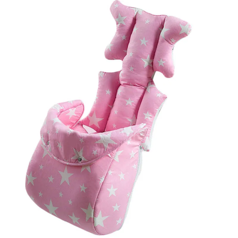 Pink Star 37x80cm Детская утепленная подушка на колесиках Подушка с принтом подушка для детской коляски сиденье мягкая детская коляска теплая подушка Подушка Матрас Подушка - Цвет: Pink Star 37x80cm