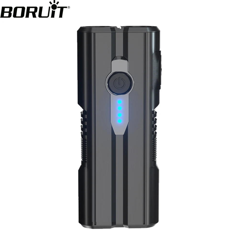 BORUiT Dual P8 COB светодиодный мощный фонарик перезаряжаемый 4400 мАч Внешний