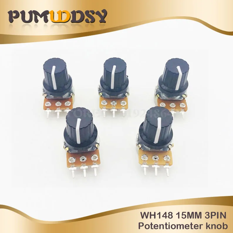 2 шт. WH148 B10K B20K B50K B100K 3pin 15 мм 1 K, 2K 5K 10K 20K 50K 100K 250K 500K 1 м 1 шт. wh148+ 1 шт. AD2 Ручка потенциометра