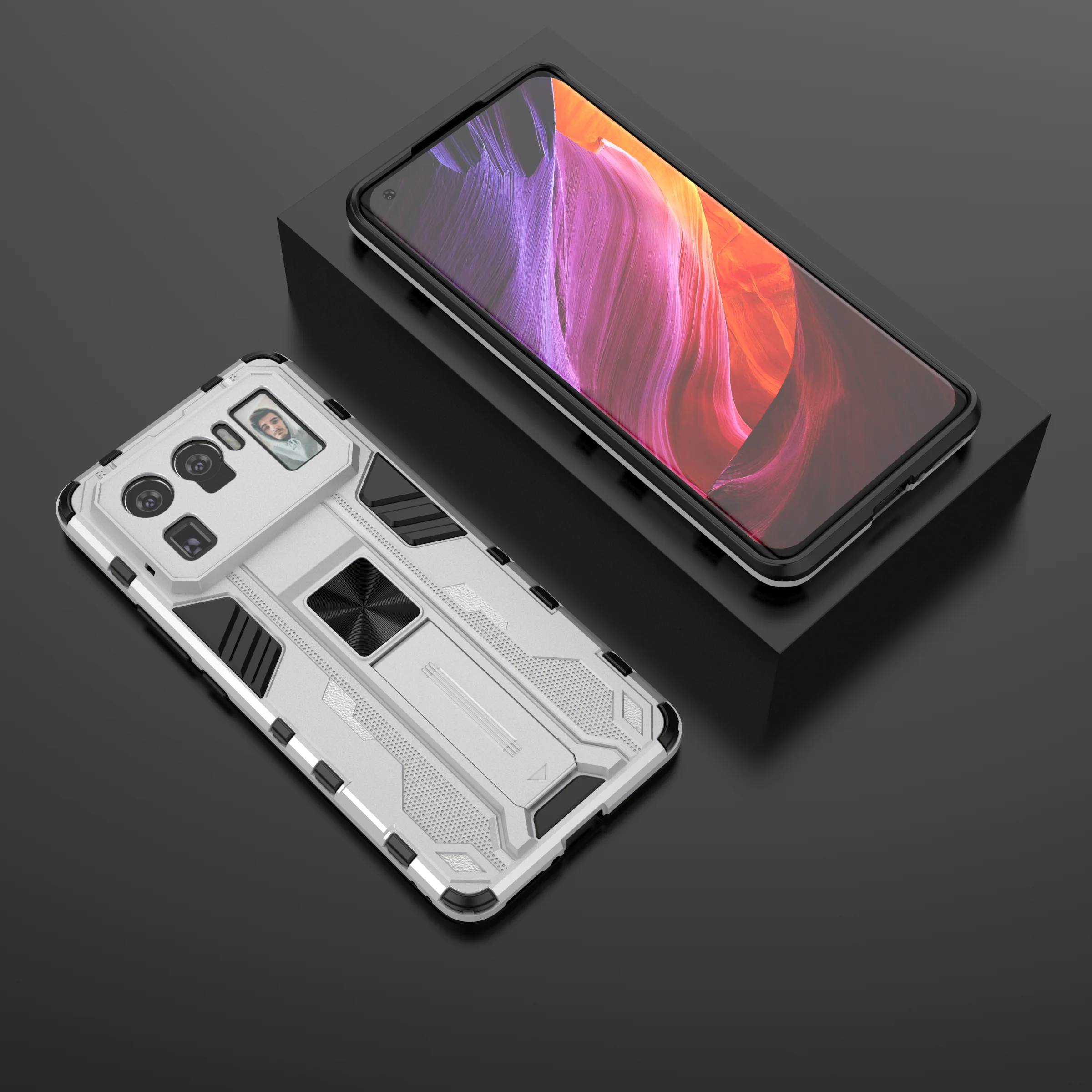 

Armor Rugged Shockproof Phone Case For Xiaomi Redmi 10S 11I 11 10T K40 Pro Ultra Lite Plus 5G Fashion Kickstand Protection Cover