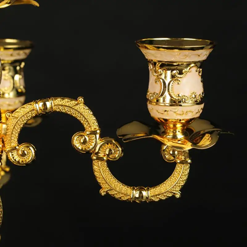 Золотые свадебные подсвечники PEANDIM украшение для рождественского стола | Дом и