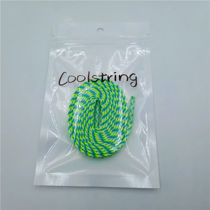 Фото Coolstring 7 мм Премиум 3 красочные плоские полиэфирные шнурки для повседневных Coolstring 7 мм Премиум 3 красочные плоские полиэфирные шнурки для повседневных