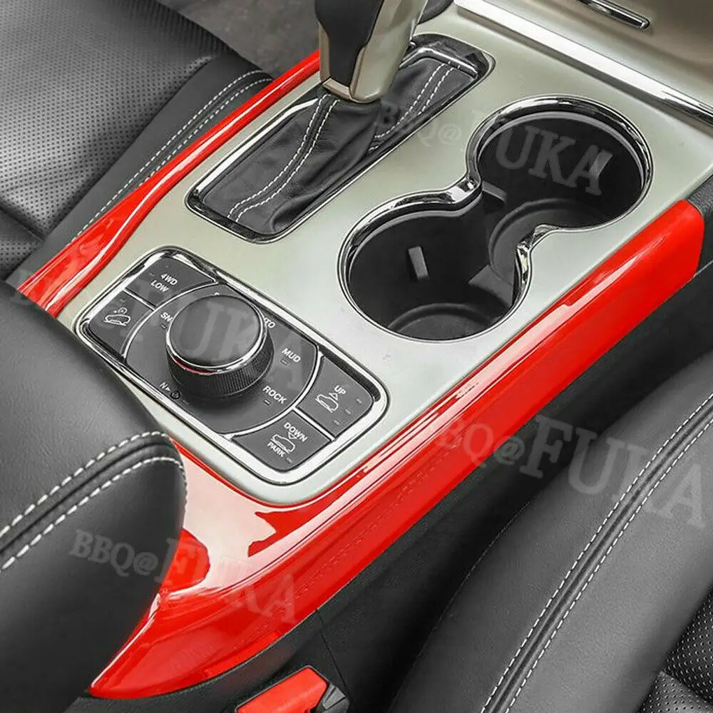 Красная рамка переключения передач для Jeep Grand Cherokee 2014 2019 из АБС пластика|Лепнина