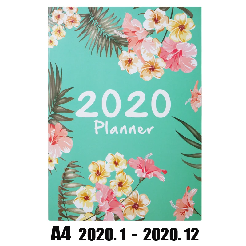 Кофе А4 Agenda Escolar наклейки для дневника notebook 365 самонаполнение Kawaii планировщик блокнот 12 месяцев Еженедельный школьный планировщик D50 - Цвет: Кофе