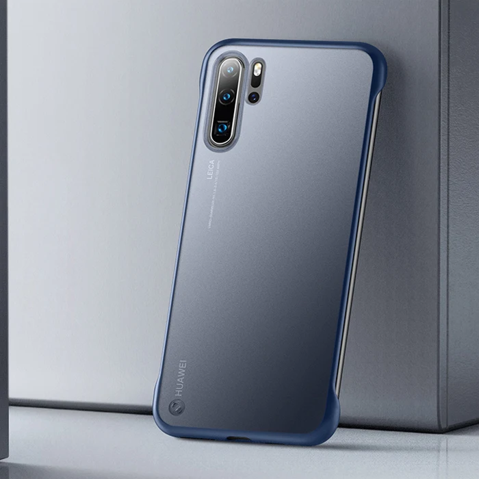 Blue Прозрачный матовый чехол без оправы для samsung Galaxy S8 S7 S9 S10 Plus S10E S10 Lite чехол для samsung Galaxy Note 8 9 чехол - Цвет: Blue