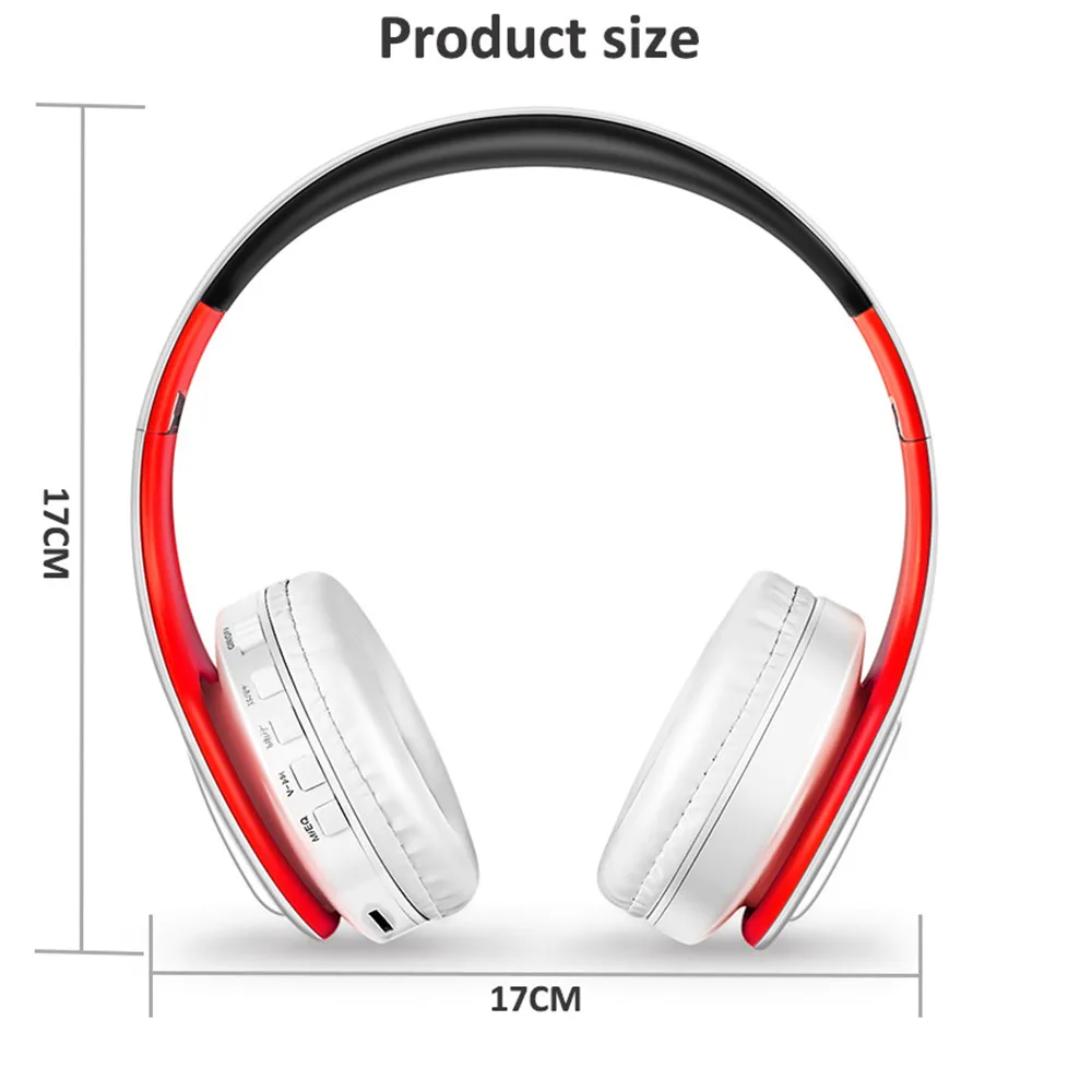 Беспроводные наушники, Bluetooth наушники, музыкальные наушники, Складная Bluetooth гарнитура с микрофоном, стерео наушники для мобильного телефона