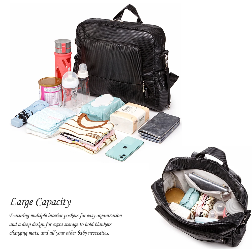 Сумка Soboba для подгузников со змеиным узором водонепроницаемый вместительный