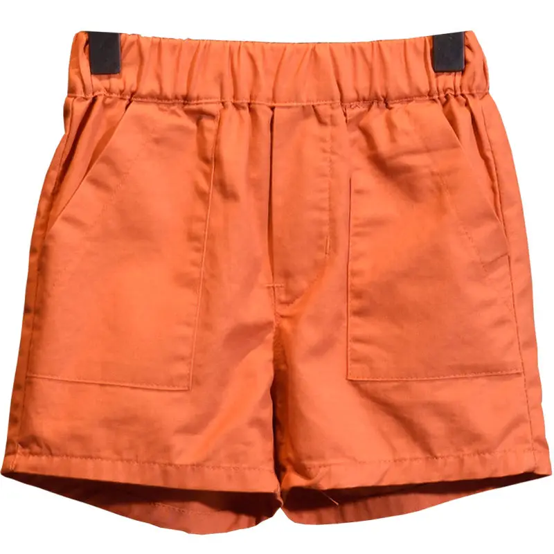 

Shorts Children Cotton Solid Color Beach Wear Loose Bottom Shorts Trousers Summer Casual Elastic Waist Shorts Boys P402