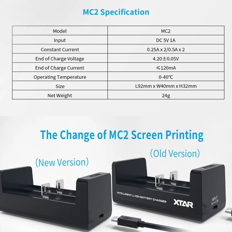 XTAR Зарядное устройство ЖК дисплей VC2 SC2 VC2S MC2 плюс USB Батарея для 20700 21700 18700 22650 25500