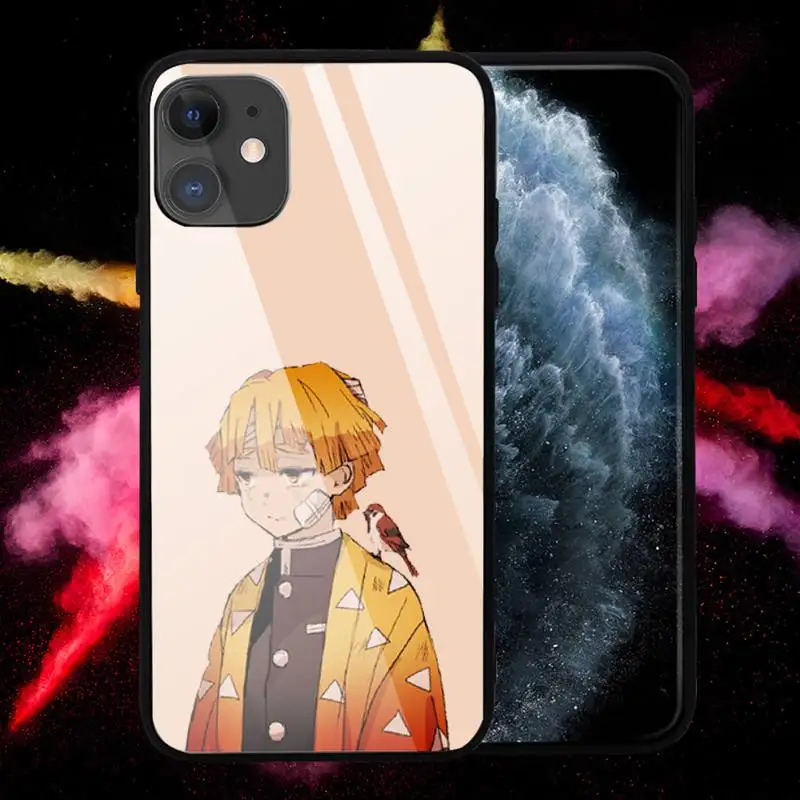 

Demon Slayer Phone Case Tempered glass For iphone 6 6S 7 8 plus X XS XR 11 12 mini PRO MAX
