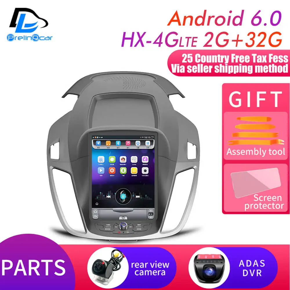 HX-4G 2G32G add DVR 4G Lte 32G rom Вертикальная android система Мультимедиа Видео Радио плеер для ford escape kuga 2013- C-MAX Навигация стерео - Цвет: HX-4G 2G32G add DVR