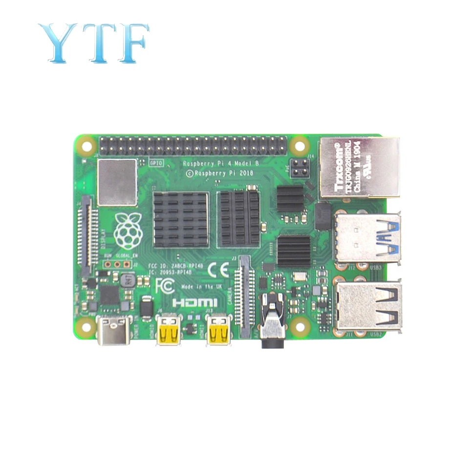 Новинка, Raspberry Pi 4 Модель B ram 1G 2G 4G 4 core 1,5 Ghz 4K Micro HDMI с радиатором