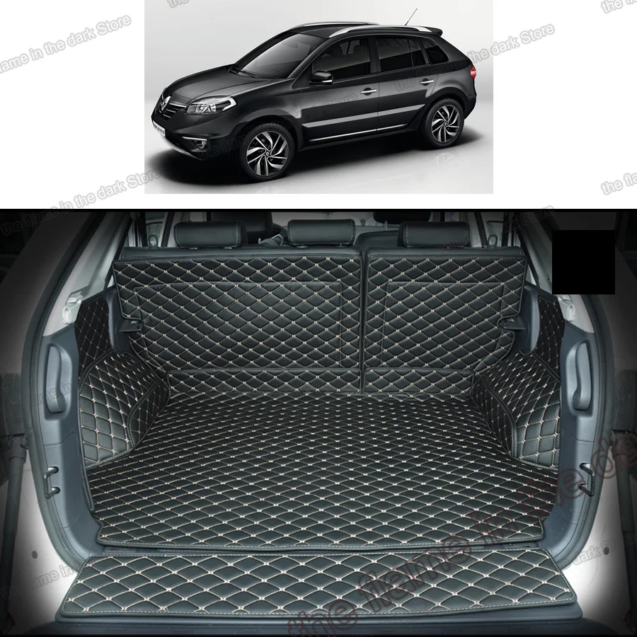 Lsrtw2017 кожаный коврик для багажника renault koleos груза 2007 2008 2009 2010 2011 2012 2013 2014 2015 samsum qm5