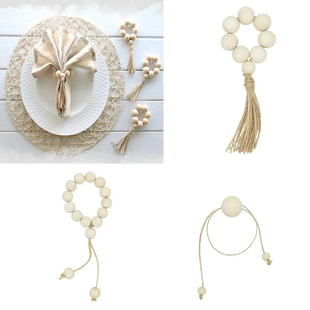 4 шт. деревянные кольца для салфеток|Кольца салфеток| |