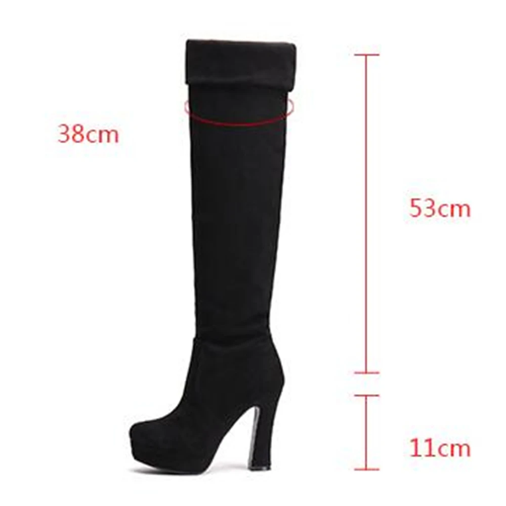 

Talons Hauts Platform Boots High Heels Shoes Botas Altas Mujer Tacones Thigh Knee For Women Bottes Plateforme Femme Black 2020