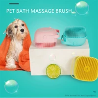 pet products kong dog accessories soft rubber dog bath brush yorkshire terrier dog grooming brush long hair puppy massage brush