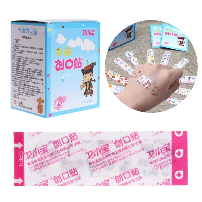 100 шт. Ассорти мультфильм клея повязка на рану гемостаза первой помощи Детские