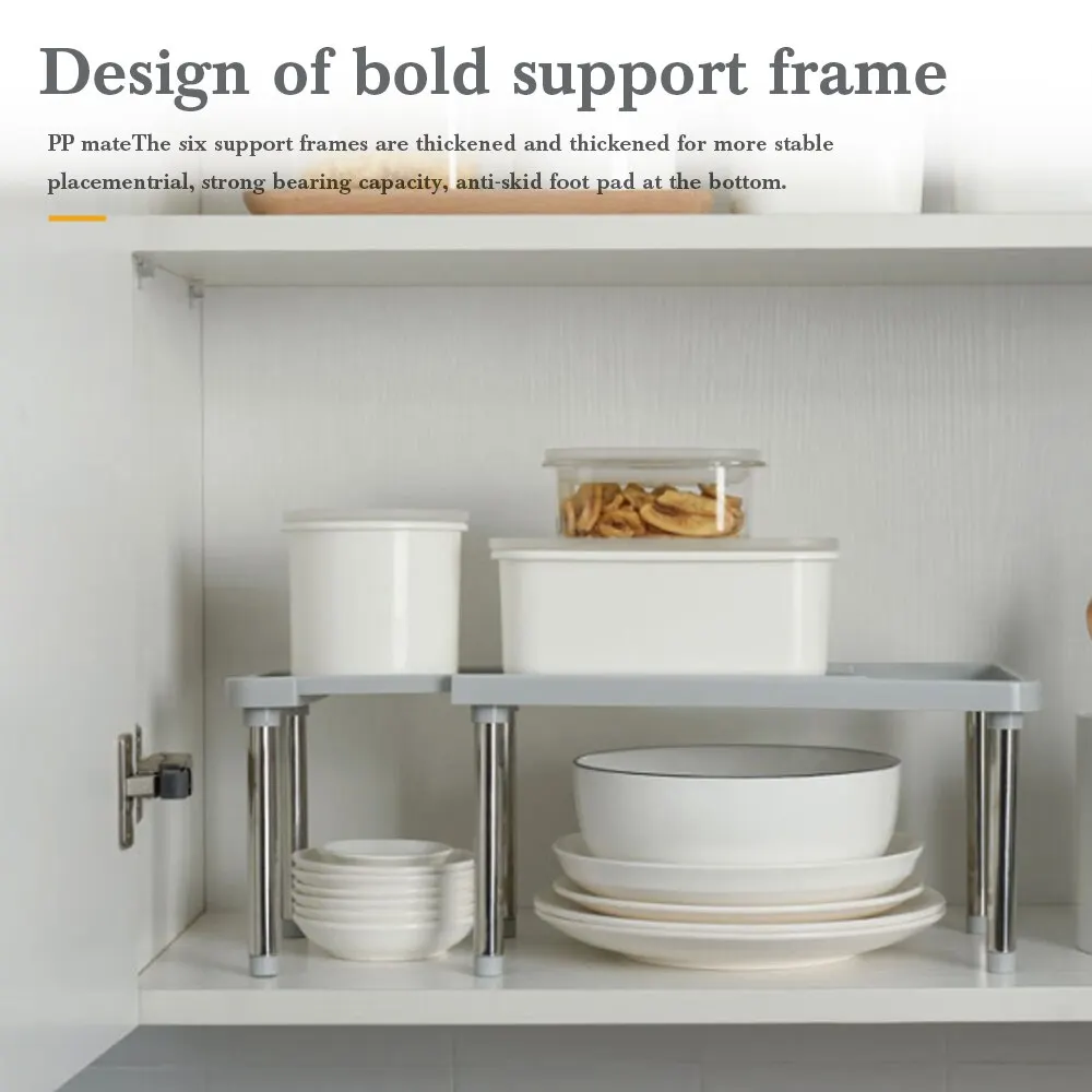 Полка Регулируемая кухонная полка для хранения специй органайзер на кухне