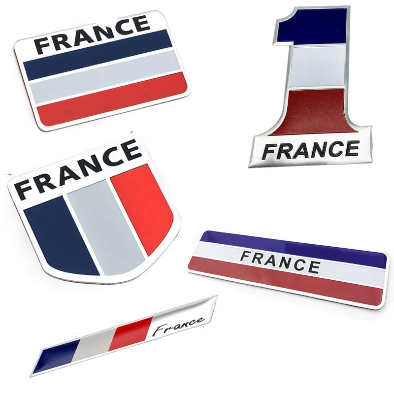 Автомобильный Стайлинг 3D алюминиевый Флаг Франции эмблема знак наклейка на