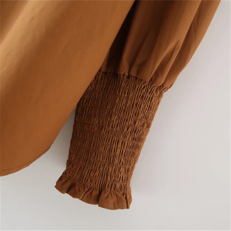

Za 2020 Plus Size Blouse Women Oversize Loose Long Sleeve Top Woman Elastic Cuffs Button Up Casual Long Shirt Female Shirt Tunic