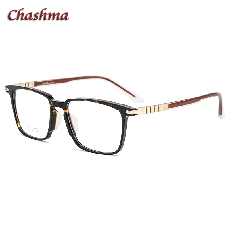 

Chashma Brand Acetate Frame Titanium Temples Top Quality Ultra Light Prescription Eyeglasses Men Myopia Glasses