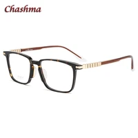 chashma brand acetate frame titanium temples top quality ultra light prescription eyeglasses men myopia glasses