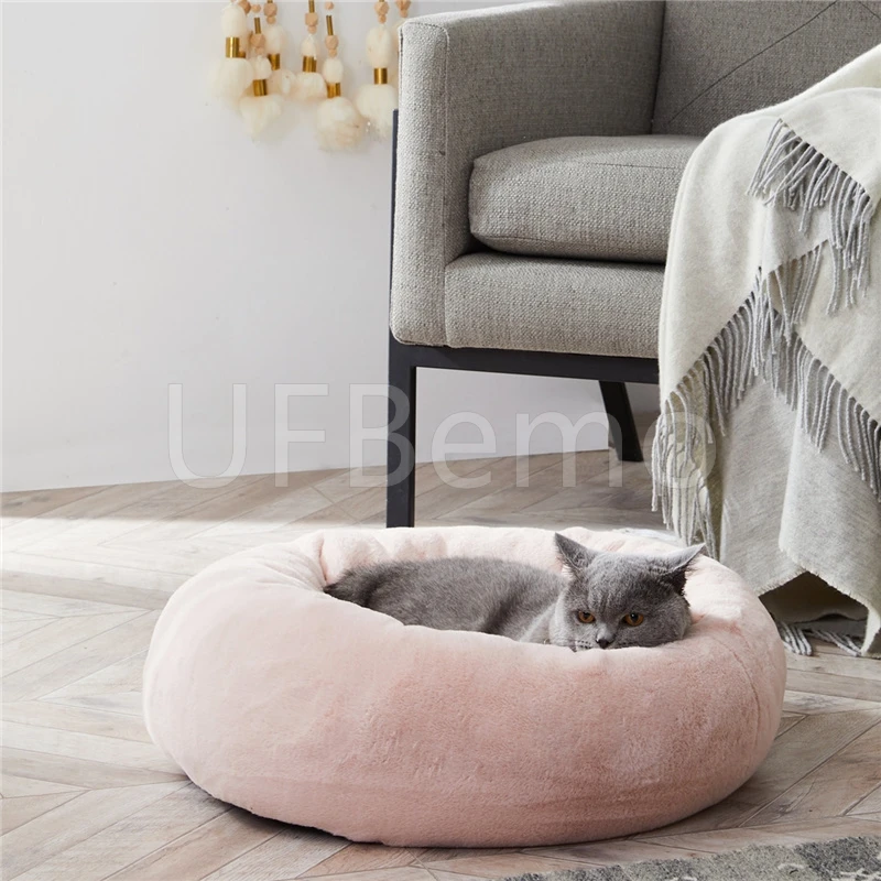 Пушистая плюшевая кровать для кошек домик домашних животных Конура пещера