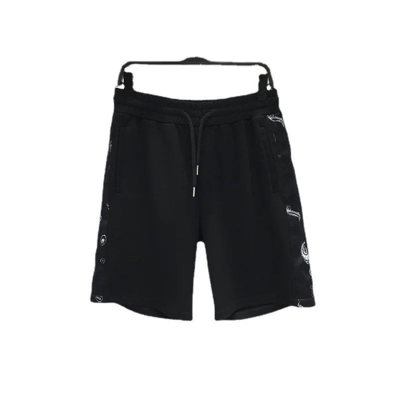 

Trendy Men 2021 Summer Paisley Side Ribbon Stitching Casual Sports Shorts sweat shorts streetwear pants