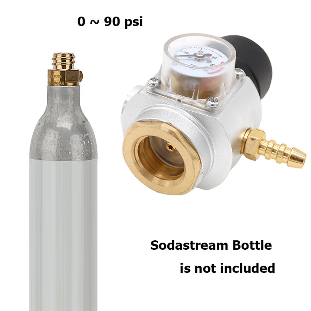 

CO2 Mini Gas Regulator with Pressure Gauge CO2 Keg Charger Kit 0-90 PSI for European Soda Stream Homebrew Kitchen Accessories