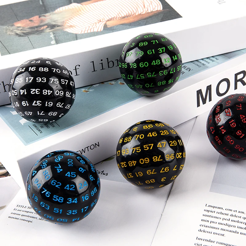 

100 Sides Toy ball Polyhedral Dice D100 Multi Sided Acrylic Dices for Table Board Role Playing Game Bar Pub Club Party