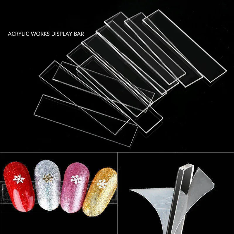 

10 шт./компл. подставка для демонстрации накладных ногтей, прозрачная практичная акриловая подставка для гель-лака, инструменты для демонстр...