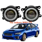 2x автомобиль светодиодный противотуманный светильник s 90 мм круглые глаза ангела дневного светильник для Субару WRX XV Justy Outback Legacy Forester BRZ имреза