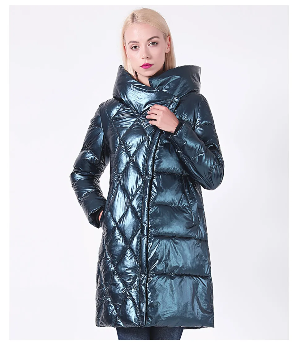 

Winter Coat Hooded Thick Biological-Down Jacket Parka 2020 New Winter Jacket Women Glitter Plus Size Hooded Long Women's