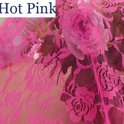Hot pink 10 м белый кружевной фон свадебное украшение арки вечерние скатерти Декор кружевной ткани драпировка студийный свадебный фон, ткань - Цвет: Hot pink
