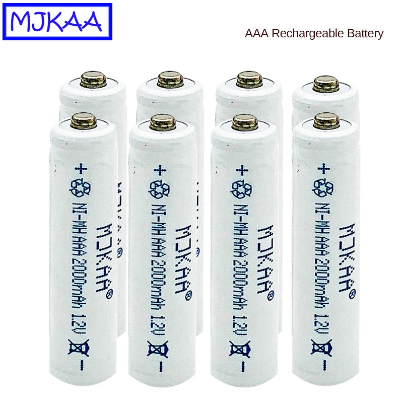 MJKAA 8/10 шт. AAA 2000 мАч металл-гидридных или никель 1,2 V Перезаряжаемые Батарея 3A Высокое качество батареи для Камера игрушечные часы