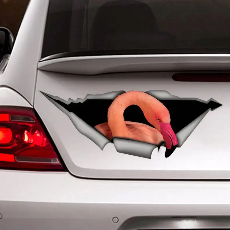 

Flamingo car decal , bird decal, Vinyl decal, bird sticker, funny decal, flamingo sticker