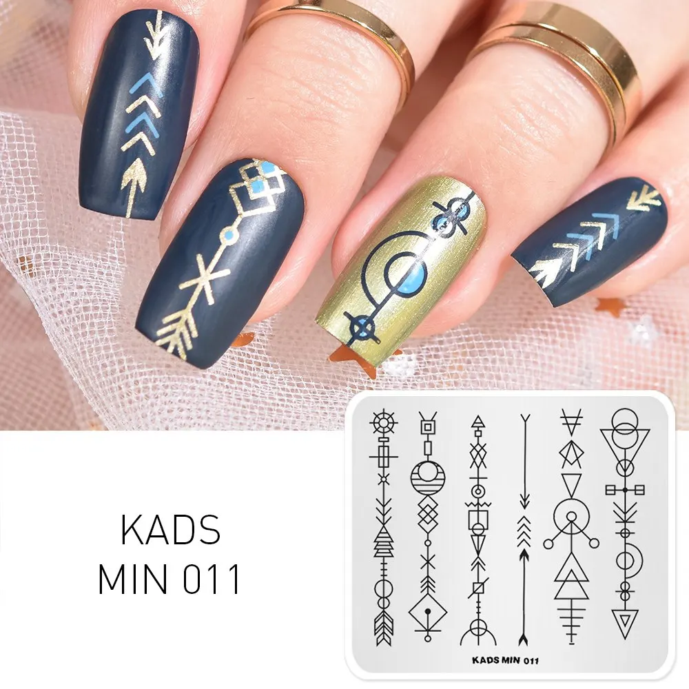 MIN 011 KADS, Новое поступление, 26 вариантов дизайна, 1 шт., мин серия, штамп, тарелка, цветочный лист, животные и полосы, изображение, сделай сам, украшение, художественная тарелка - Цвет: MIN 011
