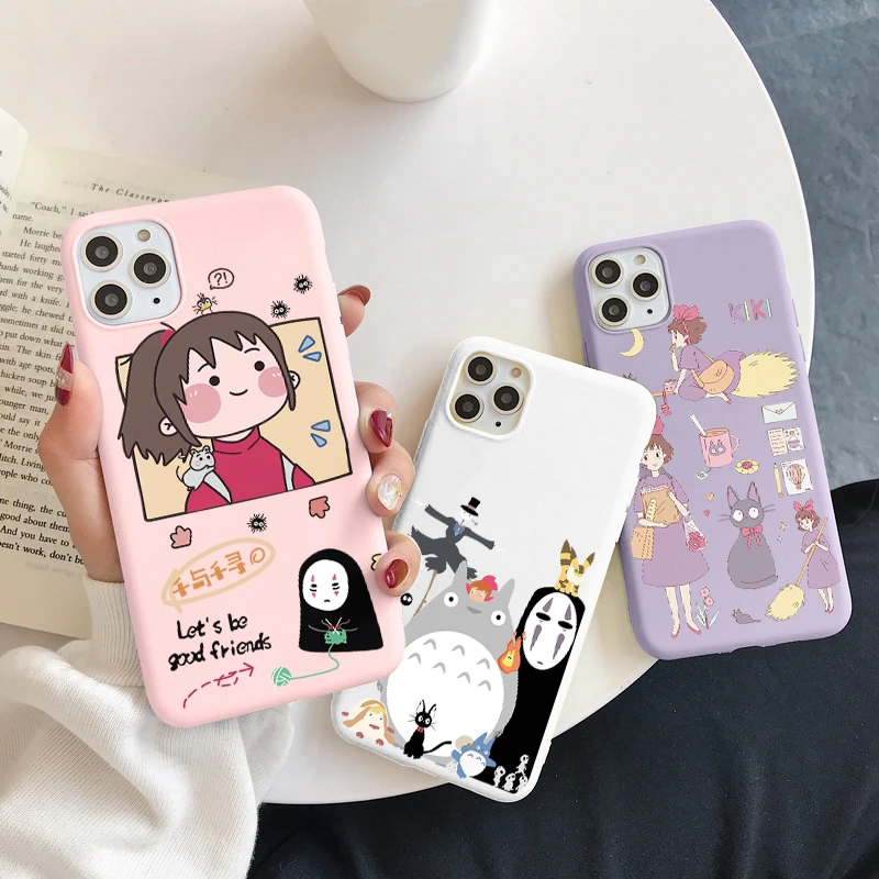 anime totoro spirited phone for xiaomi mi 11 10t lite poco x3 nfc f3 m3 redmi note 10 9 8 pro 7 10s 9s 9t 8t 9c 9a cover case free global shipping