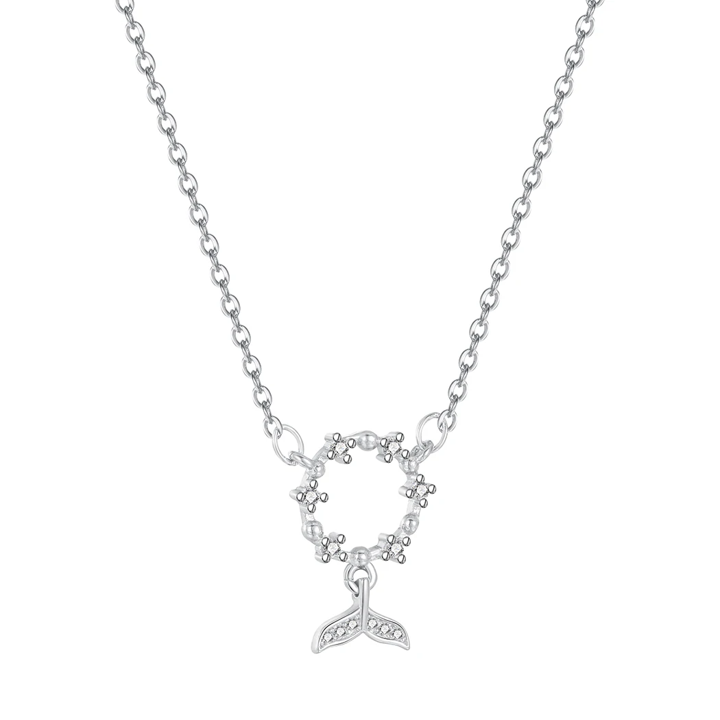 Kinitial модный венок хвост русалки ожерелья для женщин подарок рыба чокер ожерелье