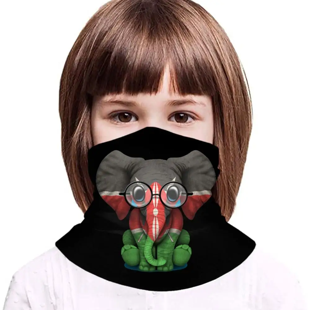 Детский головной платок с очками и кенийским флагом бандана шарф сделай сам