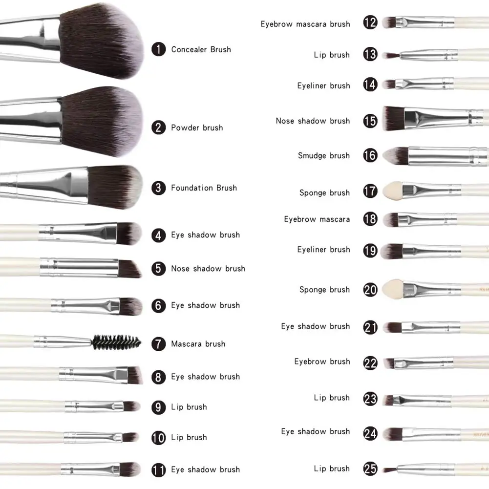 Набор кистей для макияжа профессиональная искусственная основа из 22