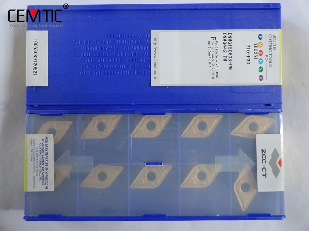 

ZCC.CT External Carbide inserts DNMG150608-PM YBC251 For Steel