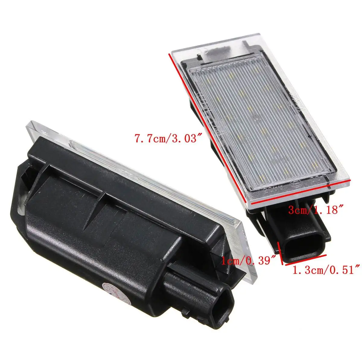 

2pcs 18 LED Car Number License Plate Light Lamp for Renault Megane 2 Clio Laguna 3 Megane 3 Twingo Master Vel Satis