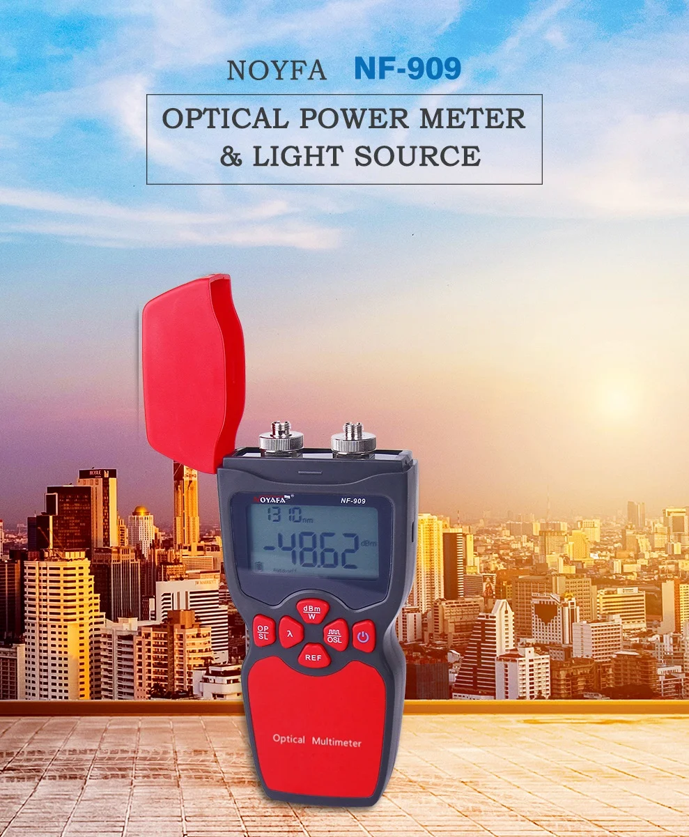 Noyafa NF-909 Mini Portable Digital Multimeter Fiber Optical Power Meter and Light Source Fiber Cleaver and Visual Fault Locator