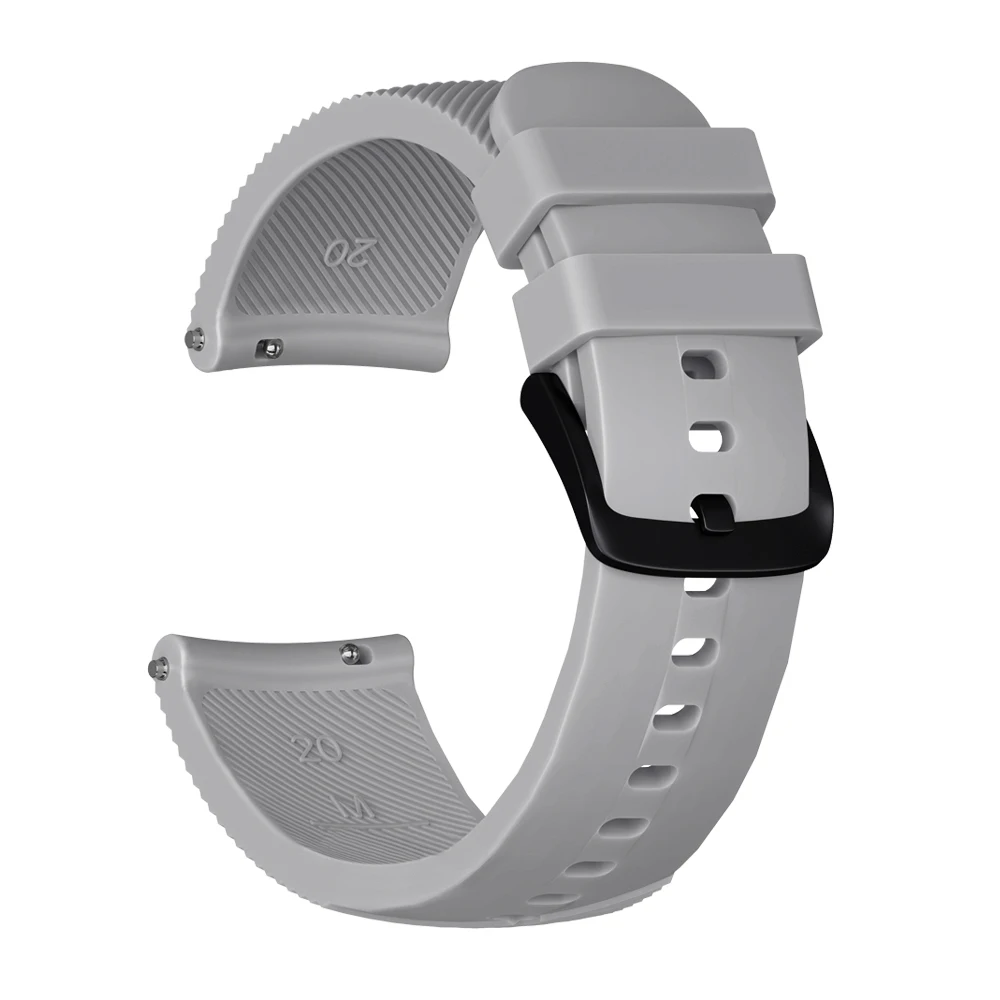 Серый Цветной мягкий силиконовый сменный ремешок для Garmin vivoactive 3 vivomove3 HR умный Браслет для GARMIN Forerunner 645 - Цвет: Серый