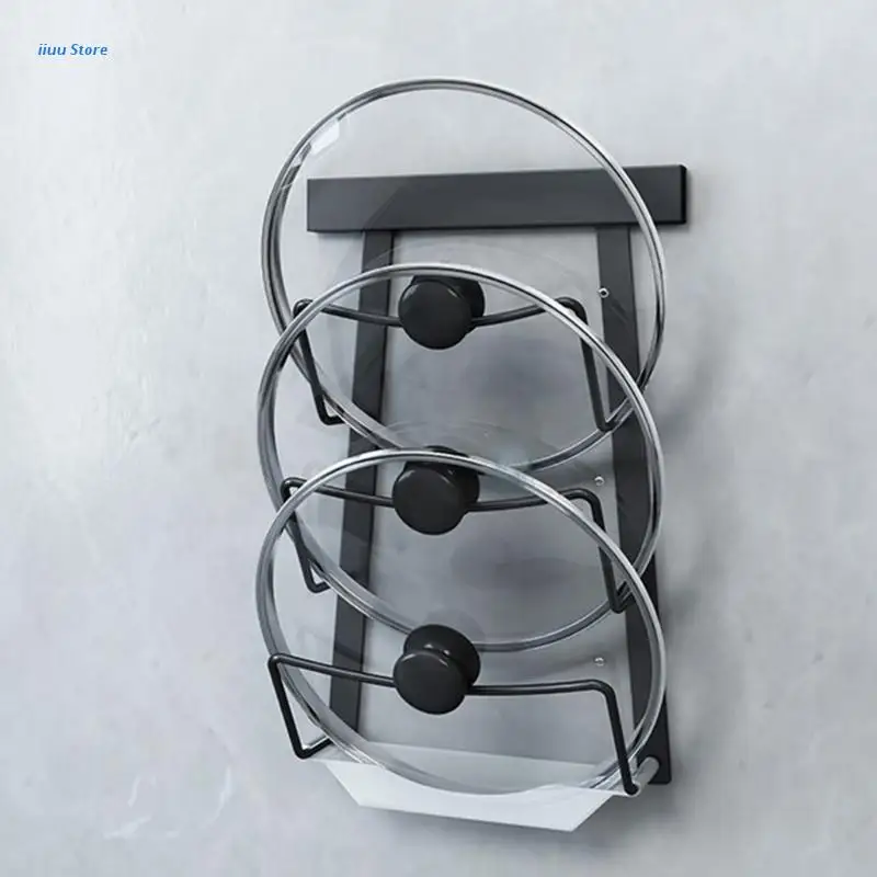 

Kitchen Organizer Storage Wall Mount Spice Rack Bowl Dish Cutlery Shelf Holder